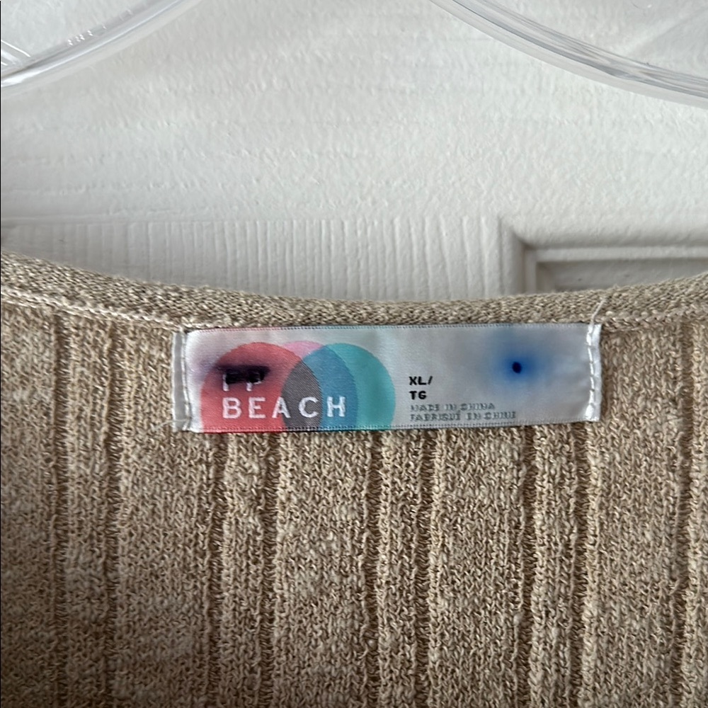 Free People Beige Ribbed Sweater - Picture 2 of 3